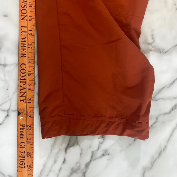 Royal Robbins Cropped Pants Womens Size 12 Orange Nylon Straight Leg Zip Hiking - Picture 10 of 11